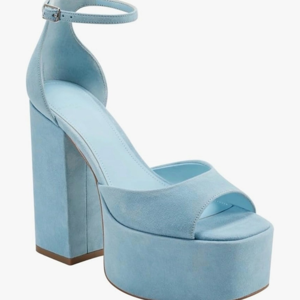 Marc Fisher Light Blue Platform Sandals